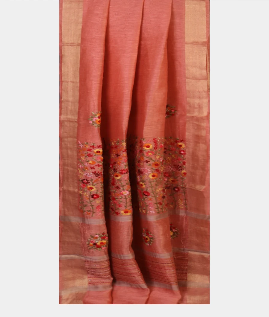 peach-linen-embroidery-saree-t454375-t454375-b