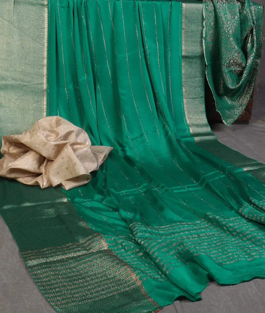 Green Mysore Silk Saree T4392842