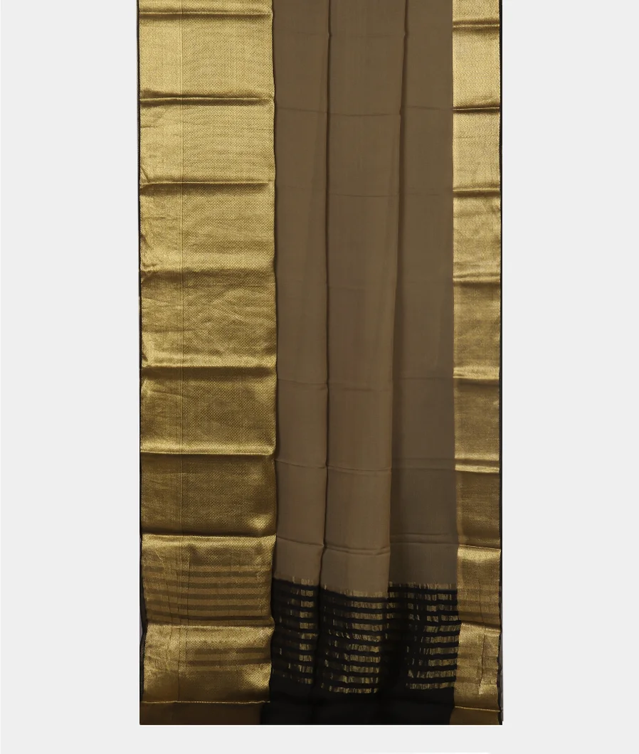 Khaki Georgette Silk Saree T2715522