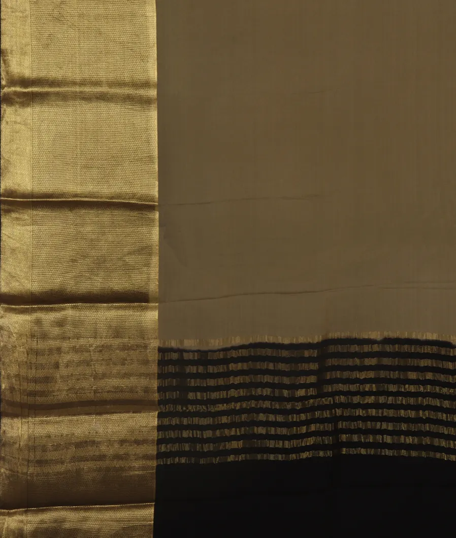 Khaki Georgette Silk Saree T2715524