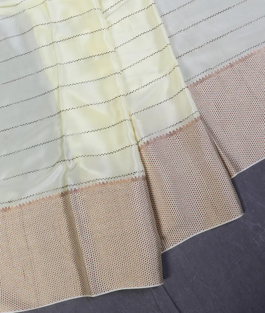 Cream Mysore Silk Saree T439287-image