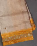 Beige Tussar Embroidery Saree T4556291