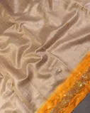 Beige Tussar Embroidery Saree T4556295