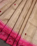 Beige Tussar Embroidery Saree T4556254