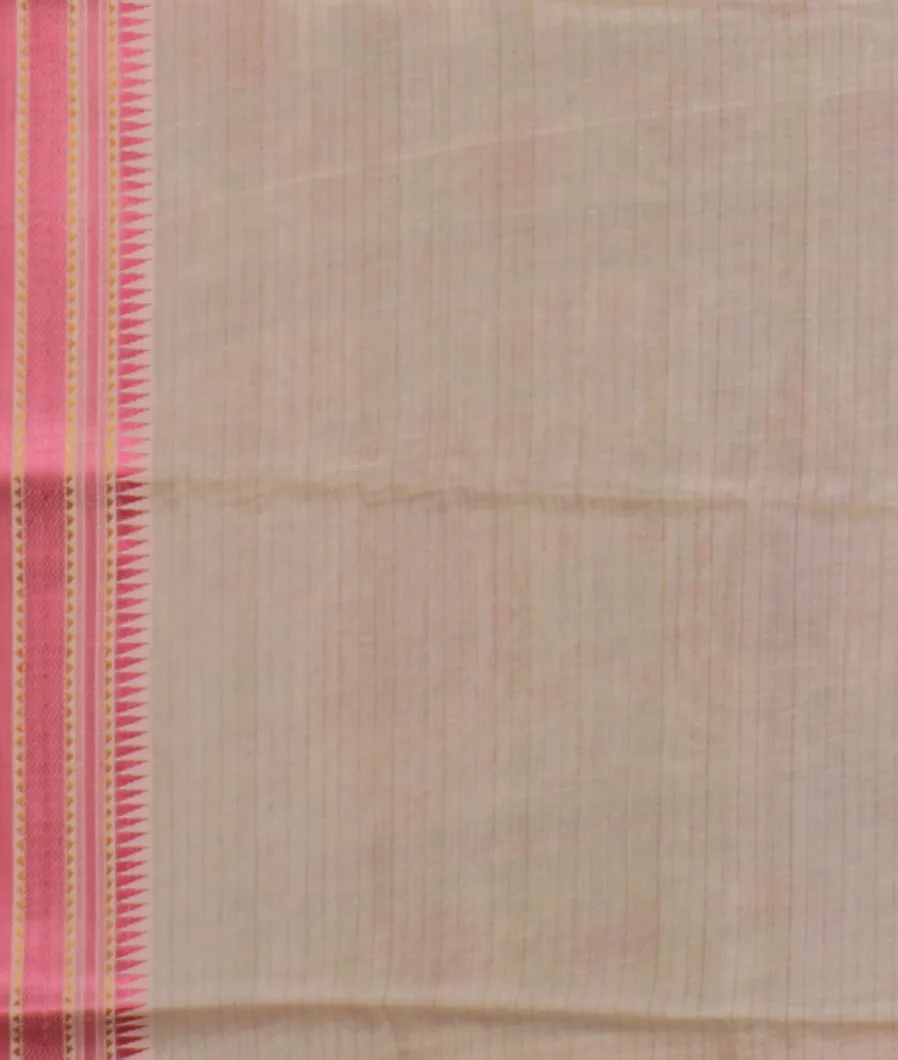 Off - White Printed Cotton Saree T4533733