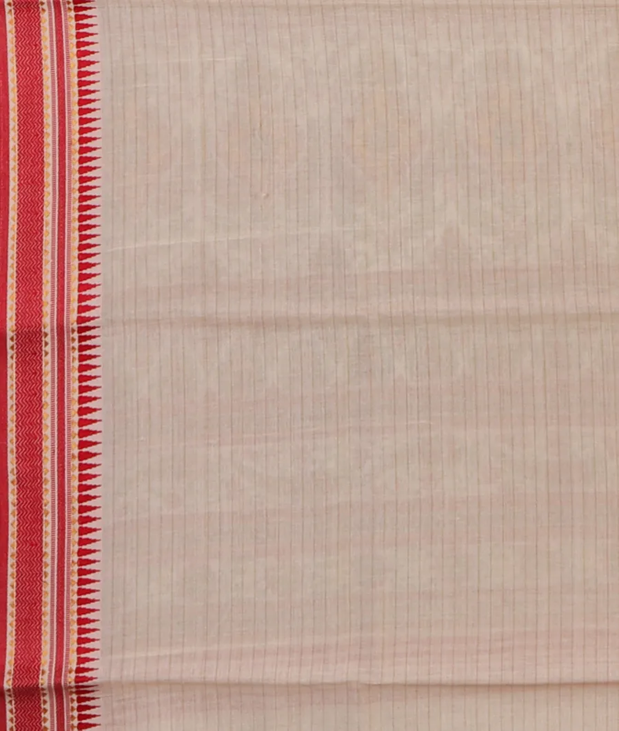 White Printed Cotton Saree T4533773