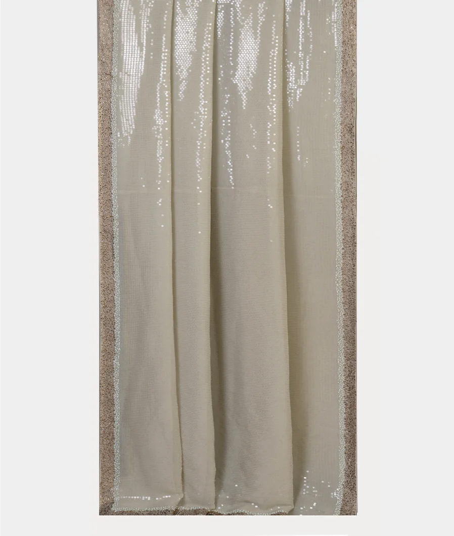 Grey Georgette Silk Embroidery Saree T4493252