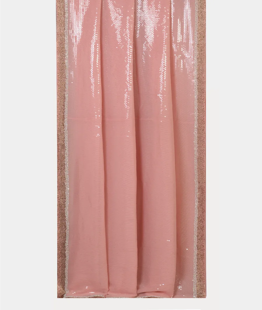 Pink Georgette Silk Embroidery Saree T4493222