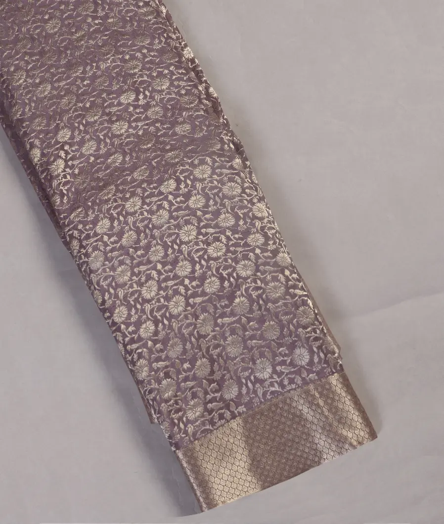 Grape Purple Mysore Crepe Silk Saree T428360-image