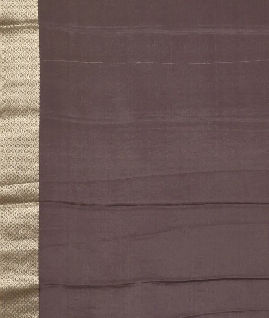 Grape Purple Mysore Crepe Silk Saree T4283603