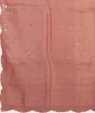 Salmon Pink Tussar Embroidery Saree T3809134