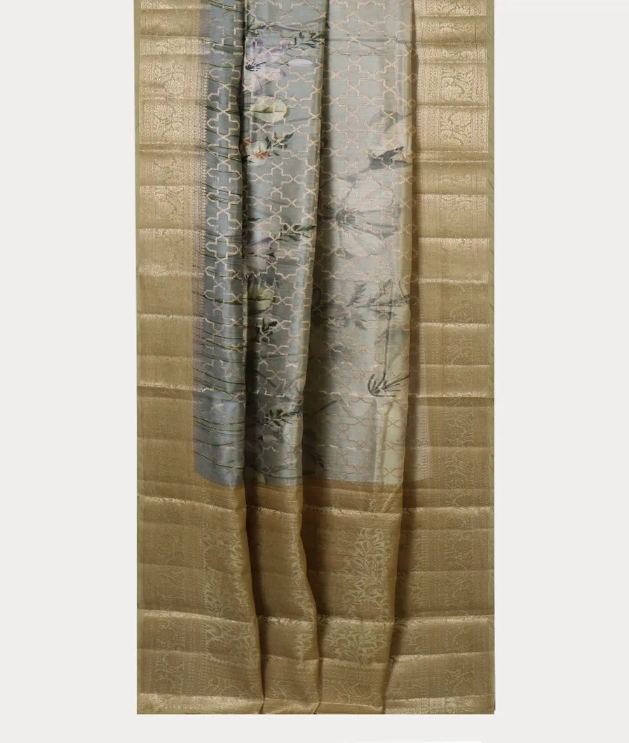 Grey Chaniya Silk Saree T4494172