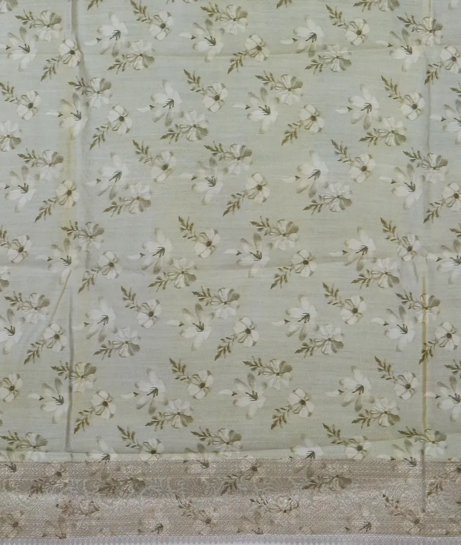 Grey Chaniya Silk Saree T4494173