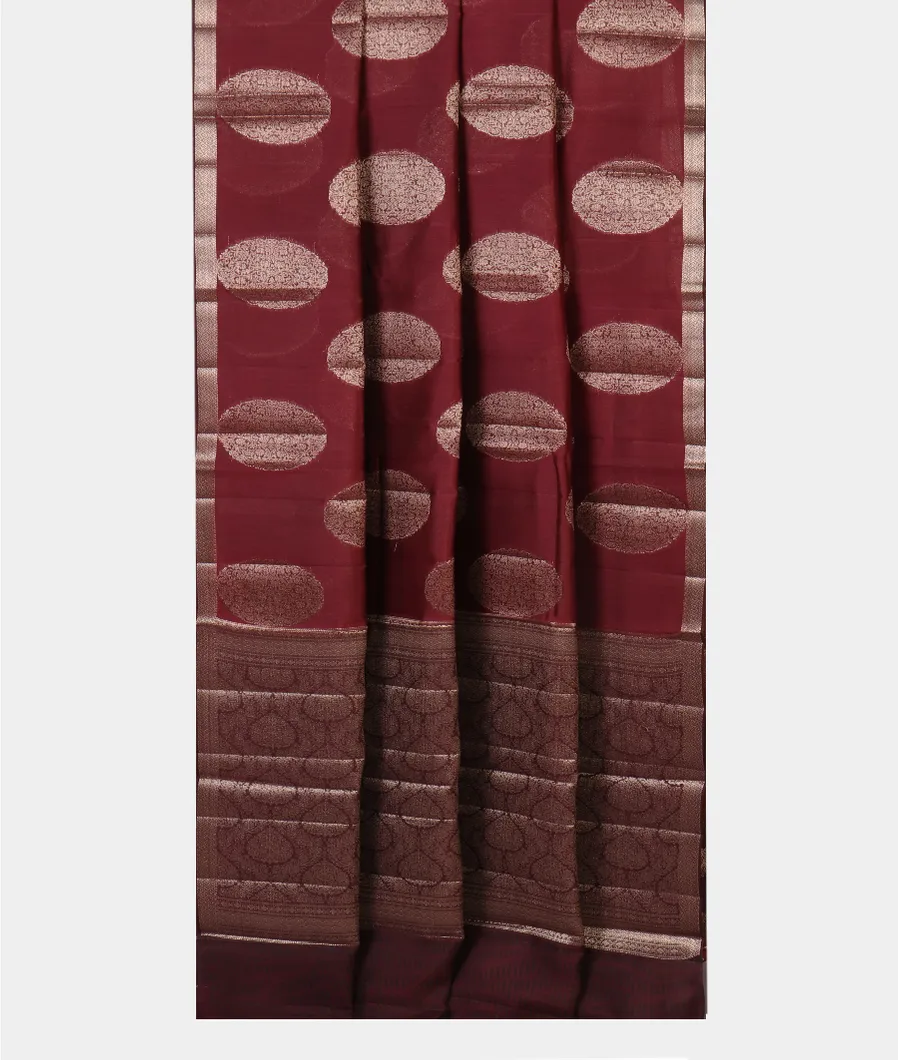 Maroon Chaniya Silk Saree T4516622