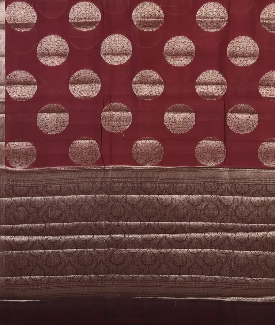 Maroon Chaniya Silk Saree T4516624