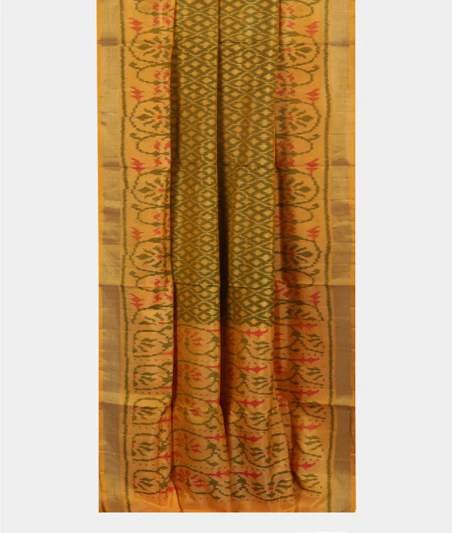 Yellow Patola Silk Saree T3643302