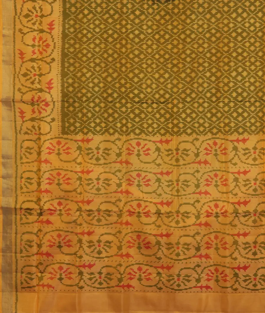 Yellow Patola Silk Saree T3643304