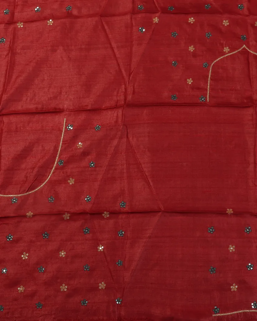 Orange Tussar Printed Saree T4411903