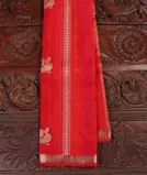 Red Handwoven Kanjivaram Silk Saree T4560061