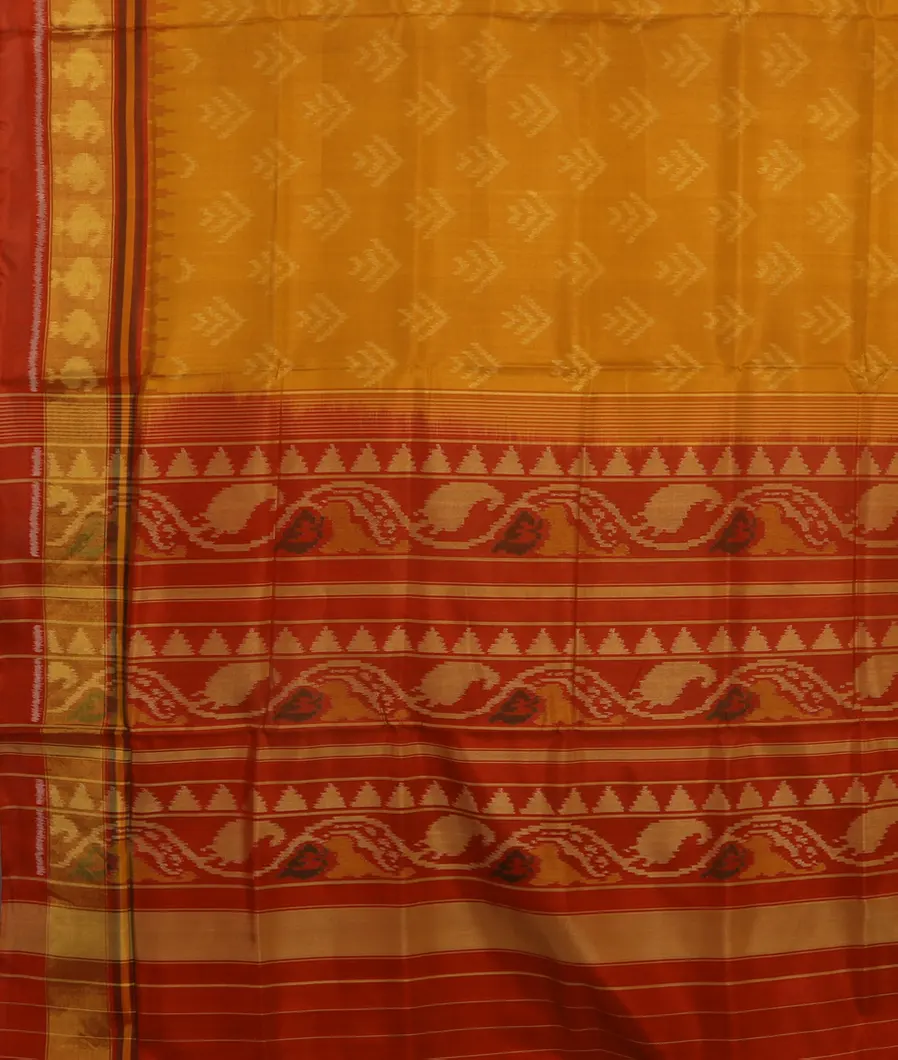 Yellow Patola Silk Saree T3154904