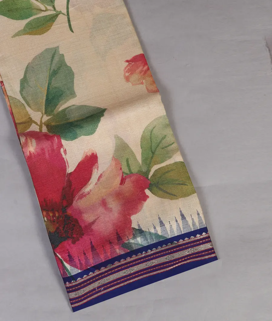 Beige Vidarbha Tussar Saree T446234-image