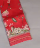 Red Vidarbha Tussar Saree T4518351