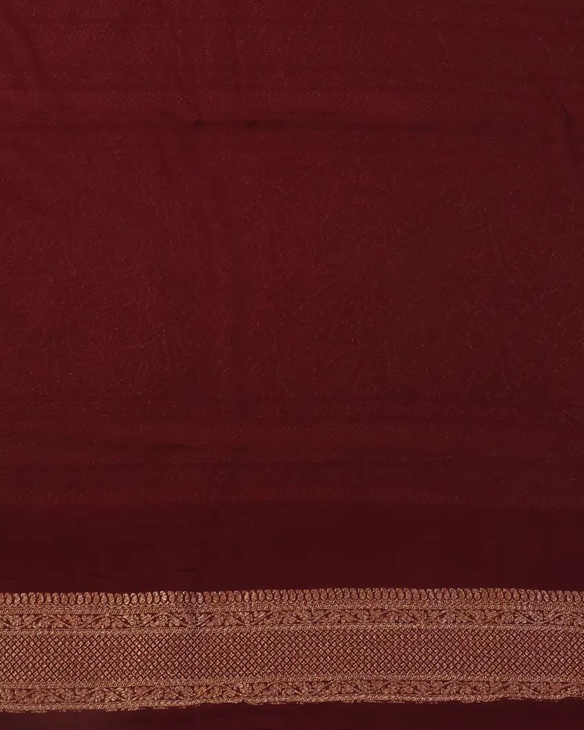 White  Banaras Georgette Silk Saree T4436723