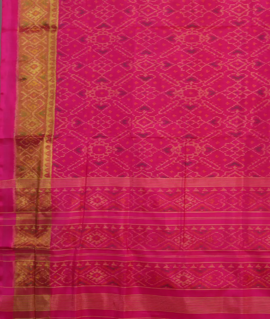 Pink Patola Silk Saree T3924894