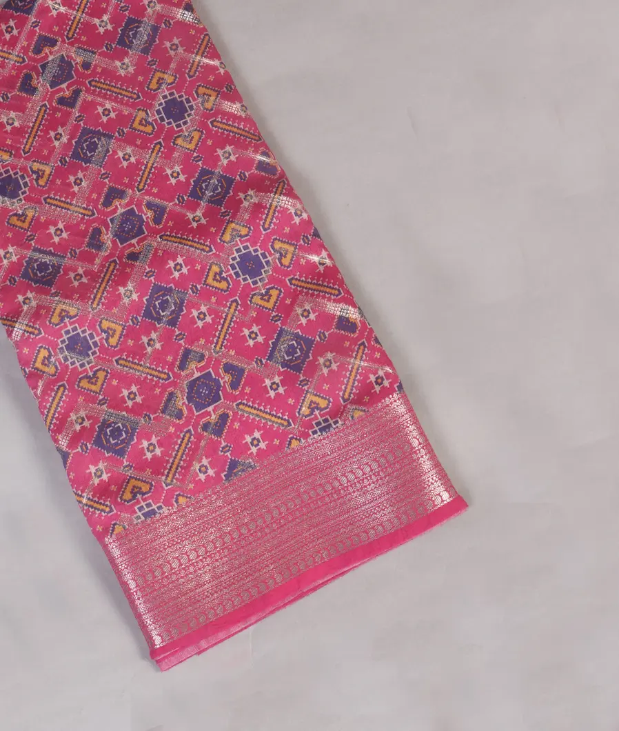 Pink Tussar Printed Saree T394222-image