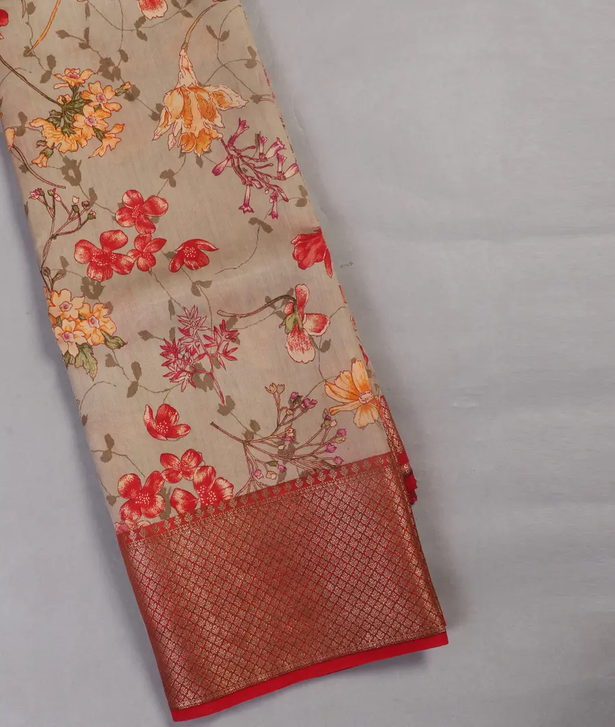 Grey Chaniya Silk Saree T455289-image