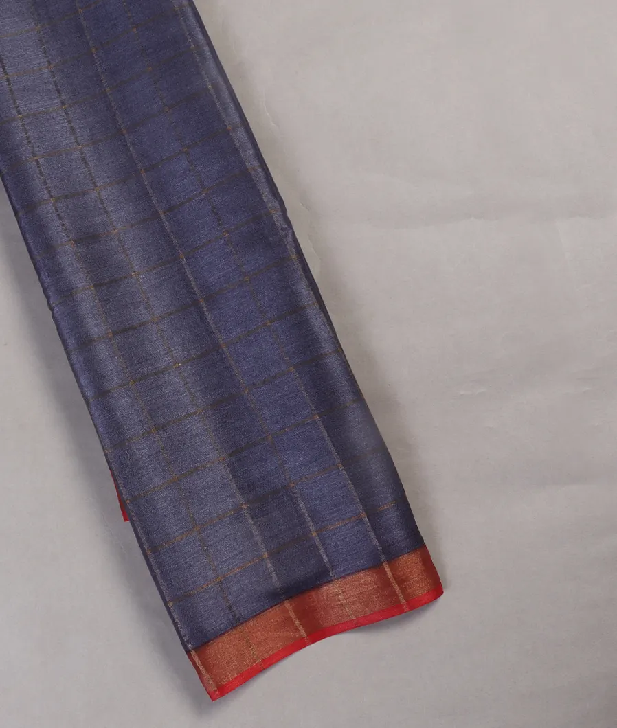 Blue Woven Tussar Saree T455557-image