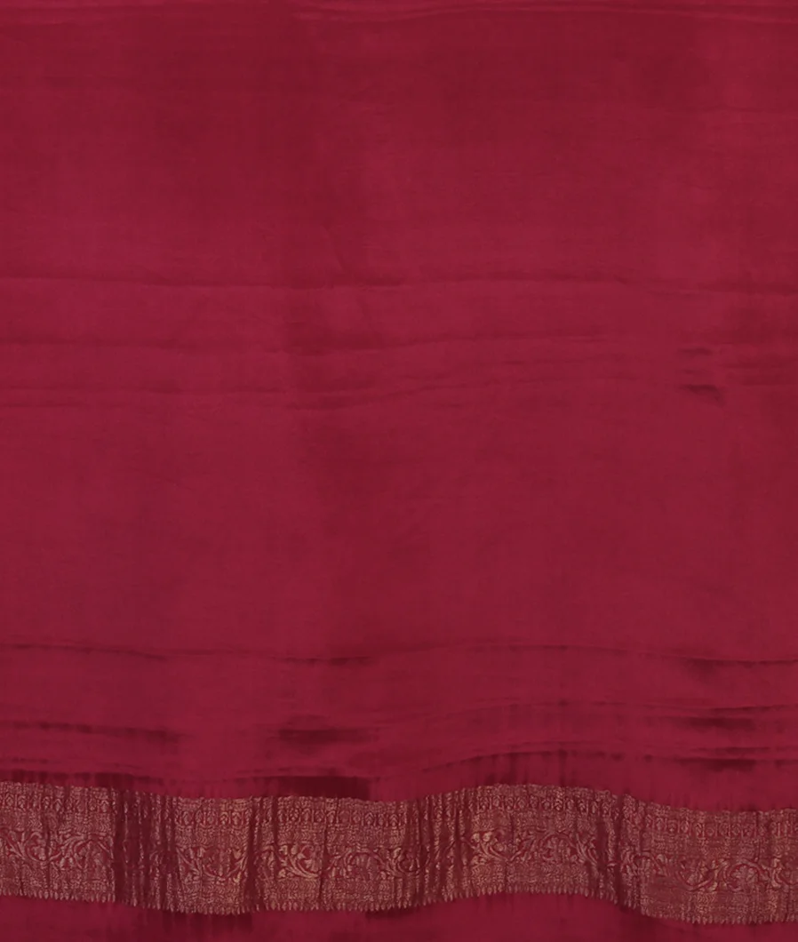 Maroon Mysore Crepe Silk Saree T4483523