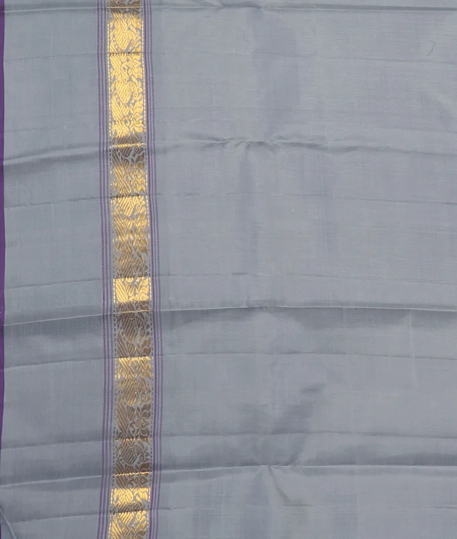 White Handwoven Kanjivaram Silk Saree T4486663