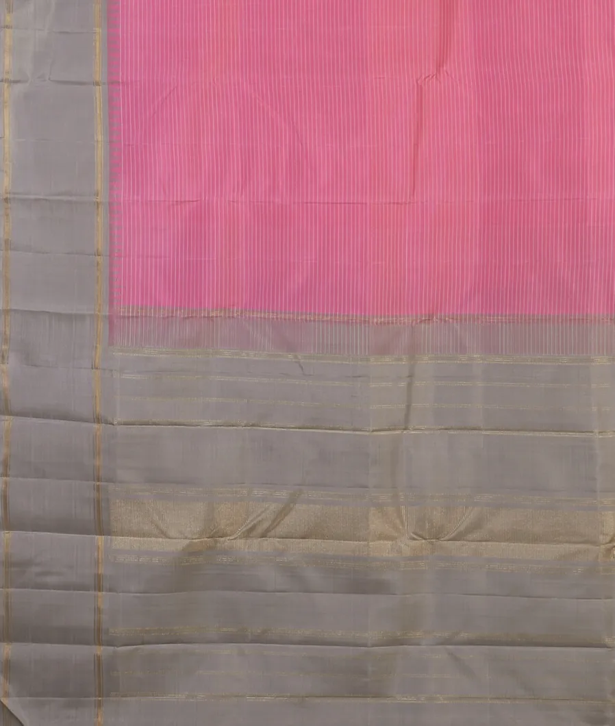 Pink Handwoven Kanjivaram Silk Saree T4546274