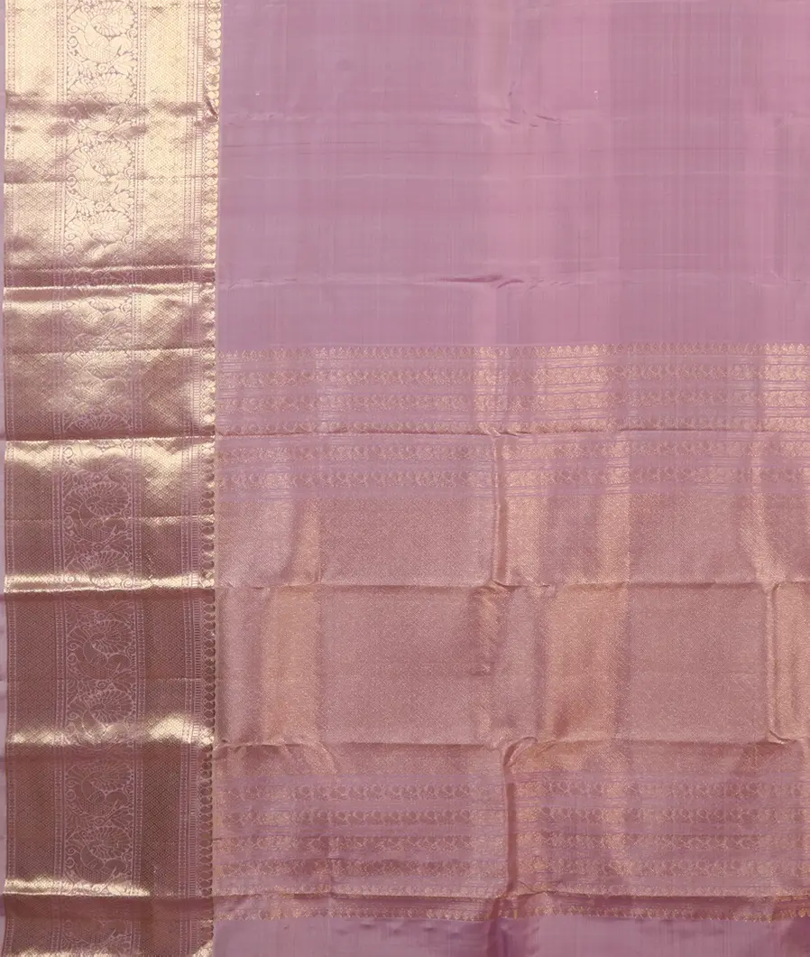 Light Lavender Handwoven Kanjivaram Silk Saree T4556914