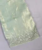 Green Kora Tissue Organza Embroidery Saree T4504091