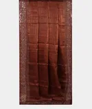 Brown  Georgette Silk Embroidery Saree T4520282