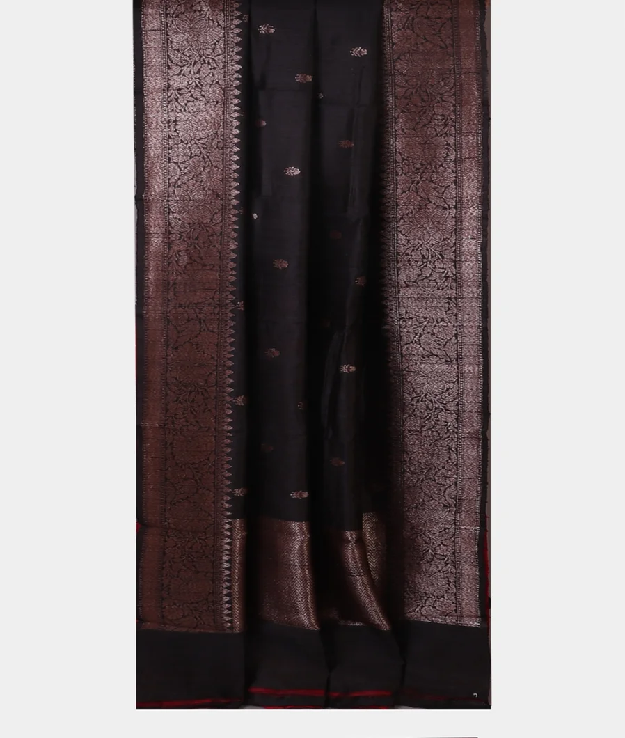 Black Banaras Tussar Saree T4564822