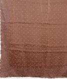 Brown Satin Crepe Silk Embroidery Saree T4520304