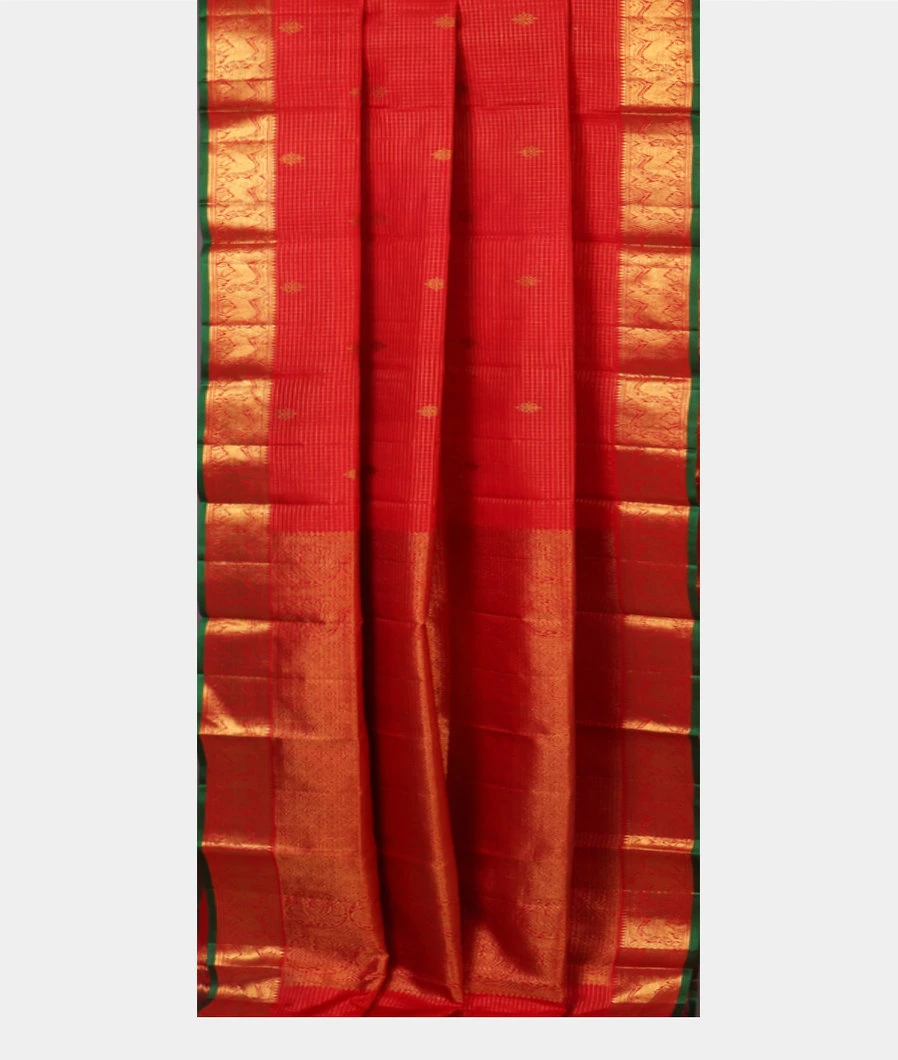 Red Handwoven Kanjivaram Silk Saree T3976962