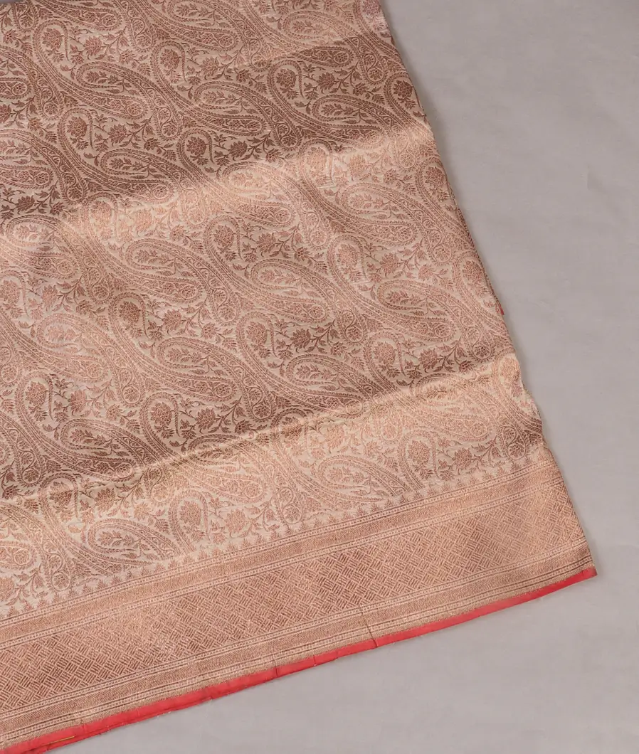 Beige Banaras Silk Saree T455709-image