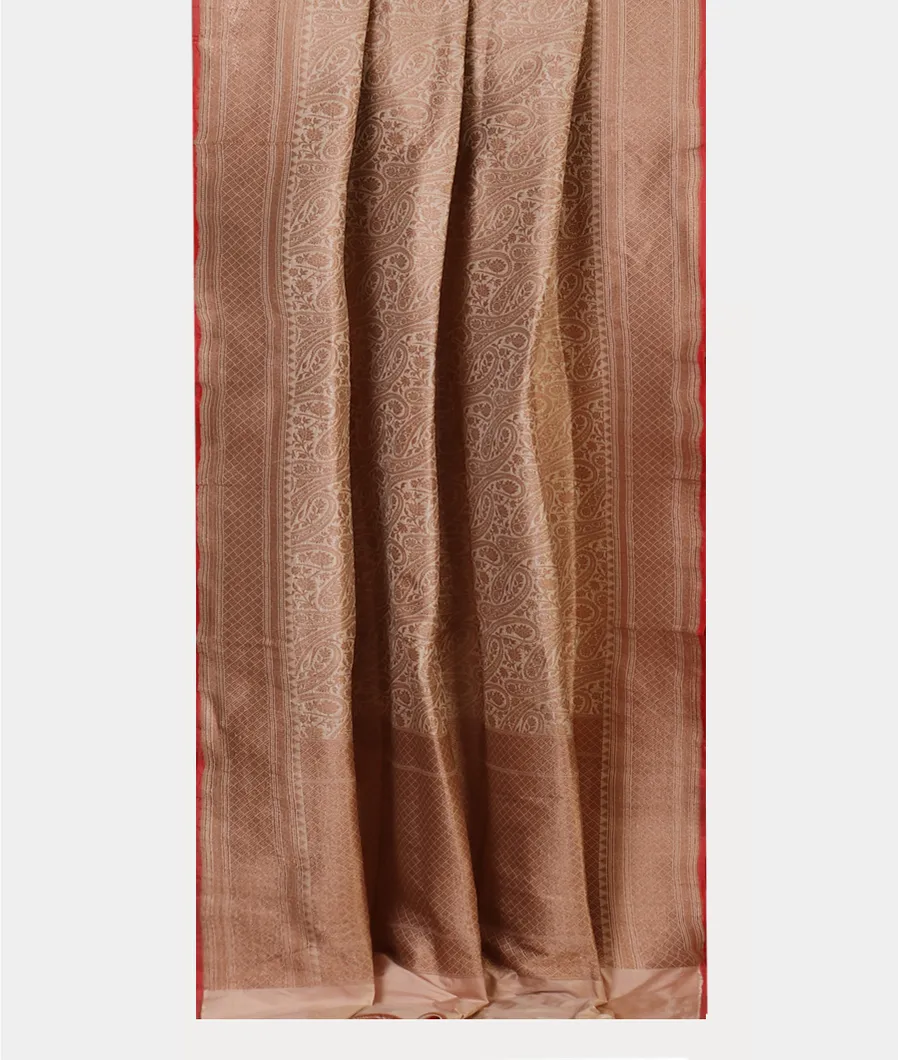 Beige Banaras Silk Saree T4557092