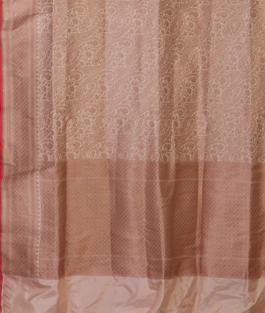 Beige Banaras Silk Saree T4557094
