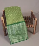 Green Bandhani Chaniya Silk Saree T4197151