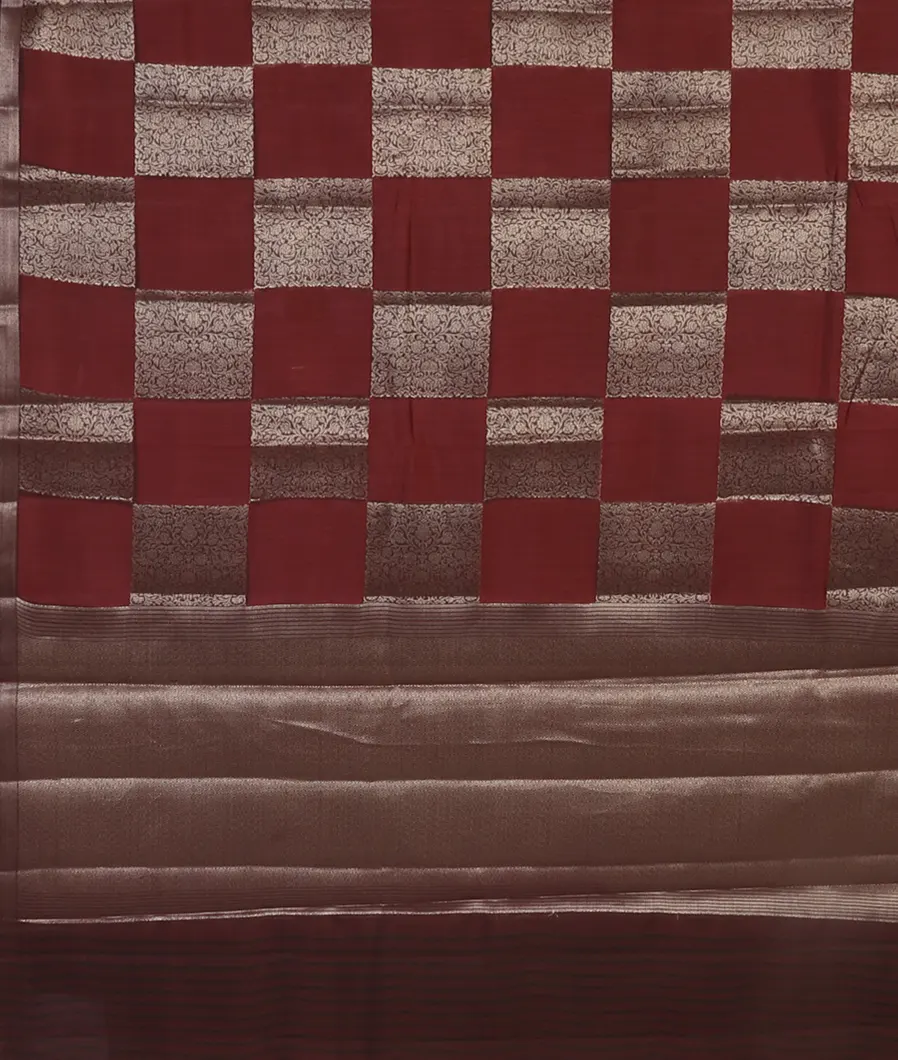 Maroon Chaniya Silk Saree T4558954