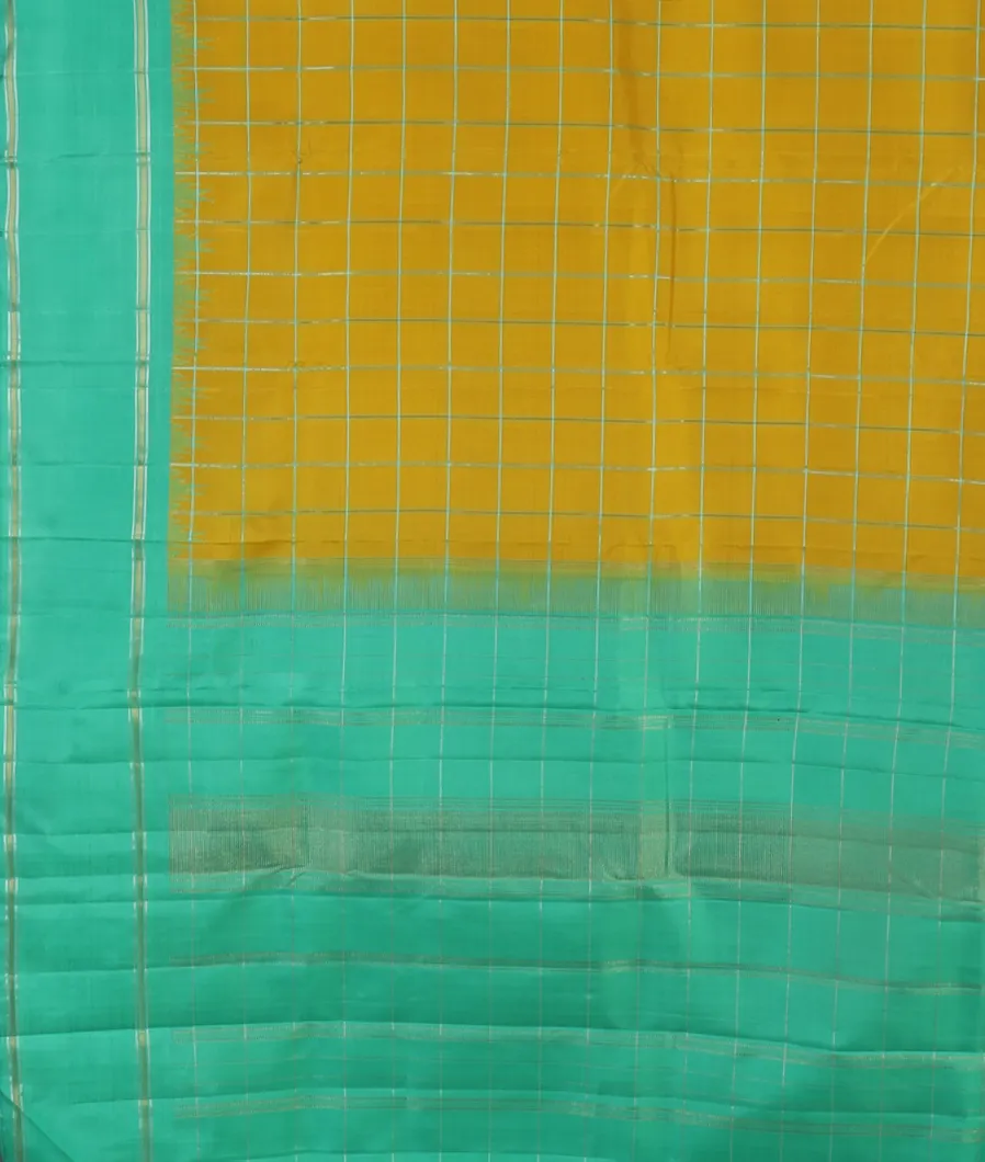 Yellow  Handwoven Kanjivaram Silk Saree T4546354