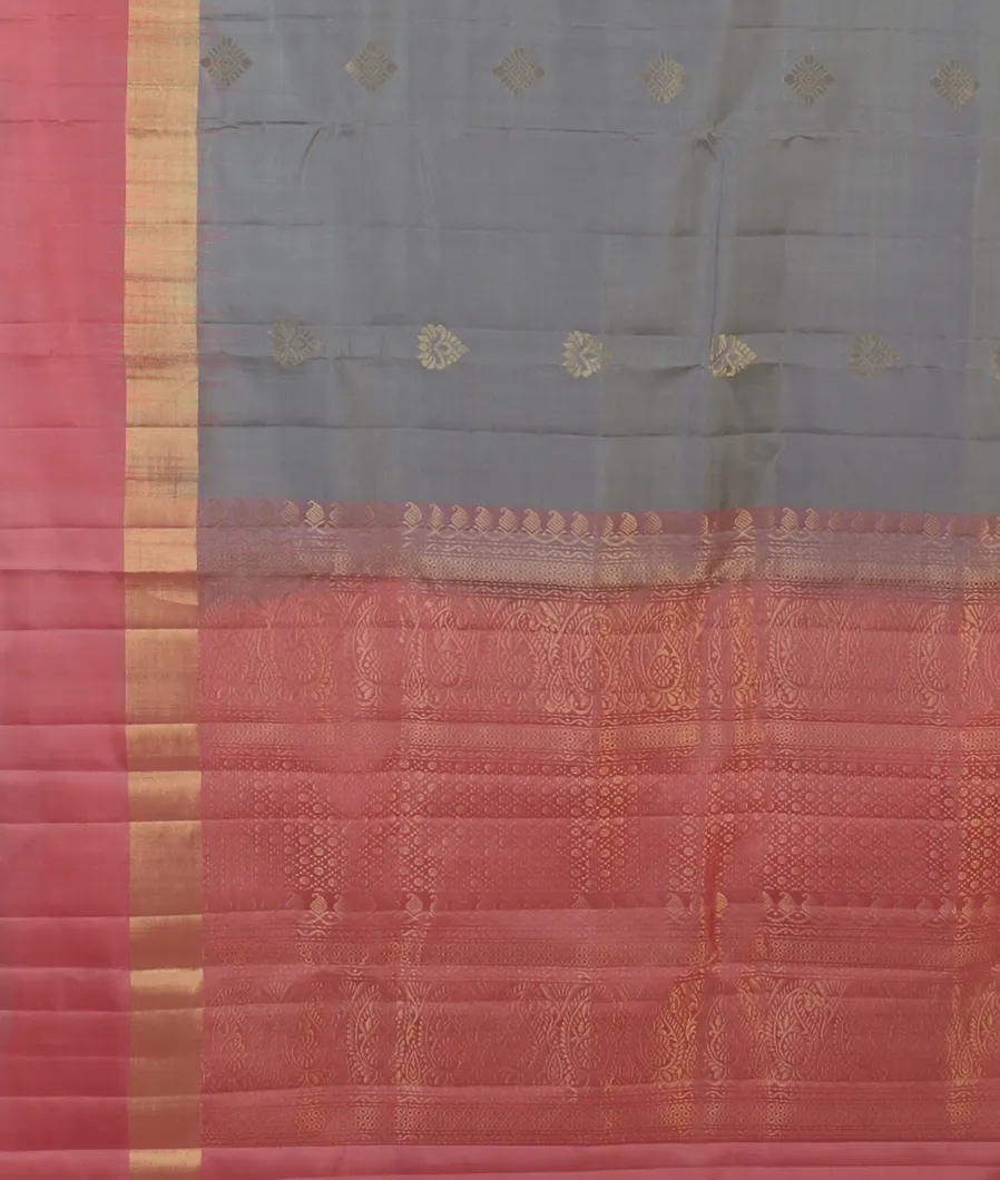 Grey Soft Silk Saree T4562574