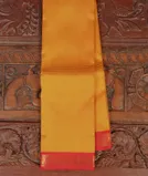 Yellow and Brown Handwoven Kanjivaram Silk Saree T4371001