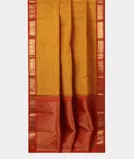 Yellow and Brown Handwoven Kanjivaram Silk Saree T4371002
