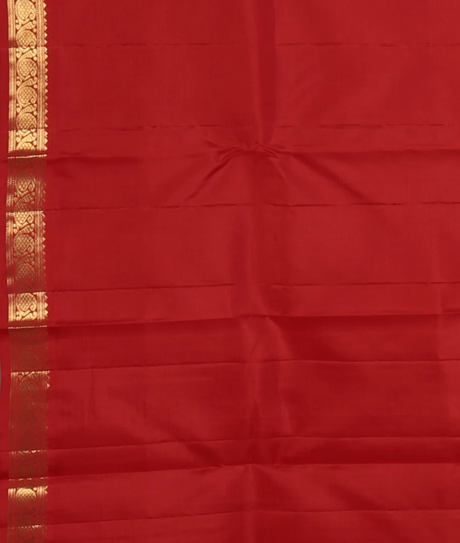 Yellow and Brown Handwoven Kanjivaram Silk Saree T4371003